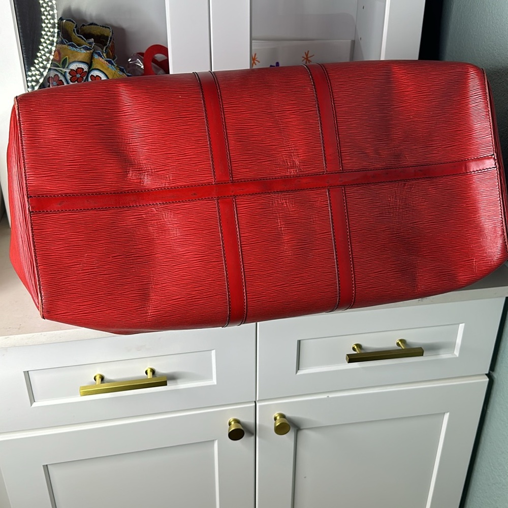 Authentic Red Epi leather Louis Vuitton extra large duffel bag - Picture 3 of 11